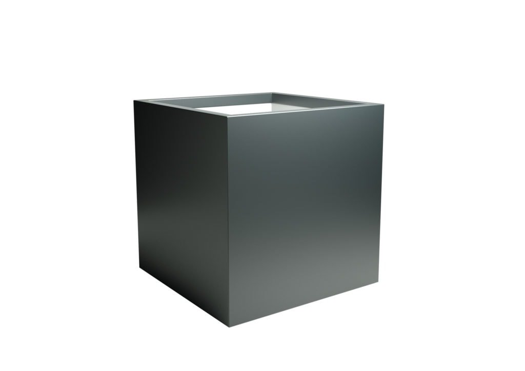 Blumenkübel anthrazit eckig Alessio 4 | Worldofflowerpots - Pflanzkübel