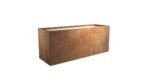 blumenkübel in rostigem metall model cubi 10