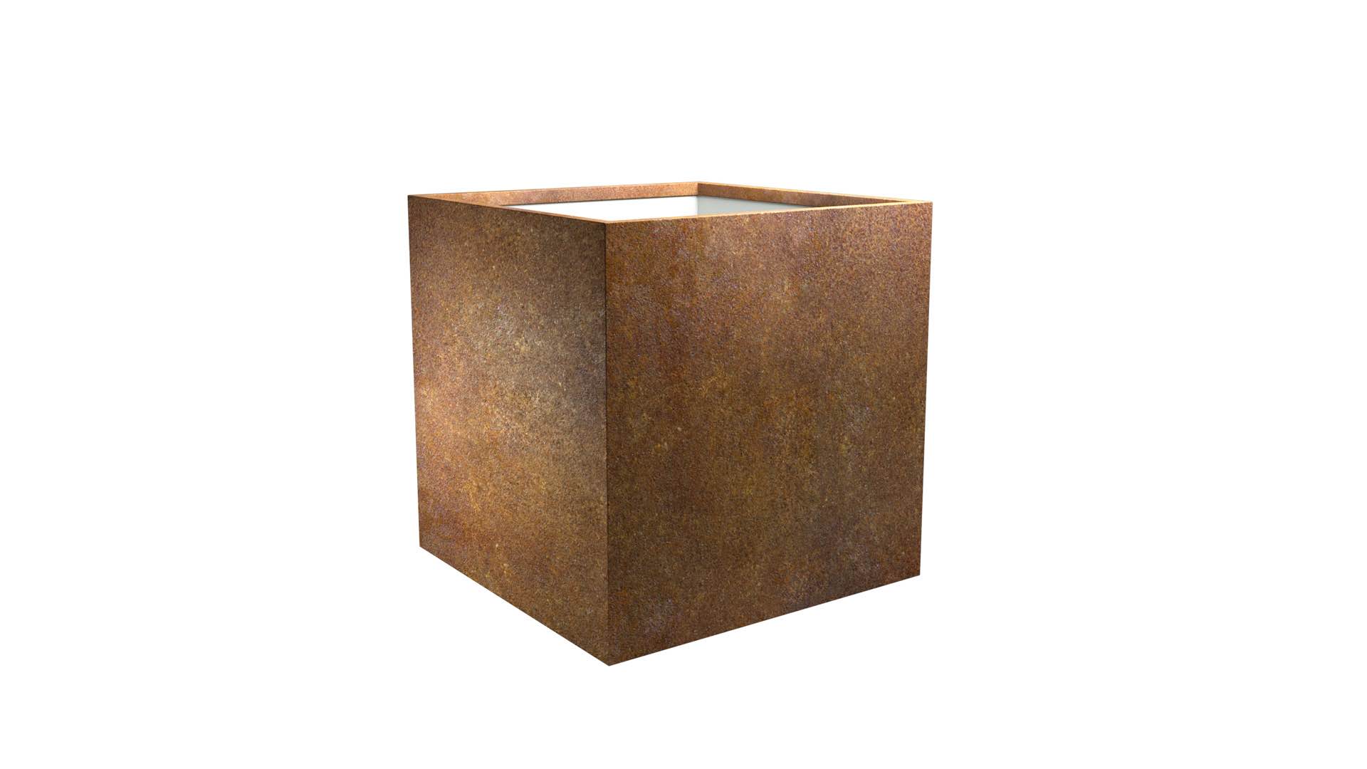cortenstahl pflanzgefäße model cubi 4