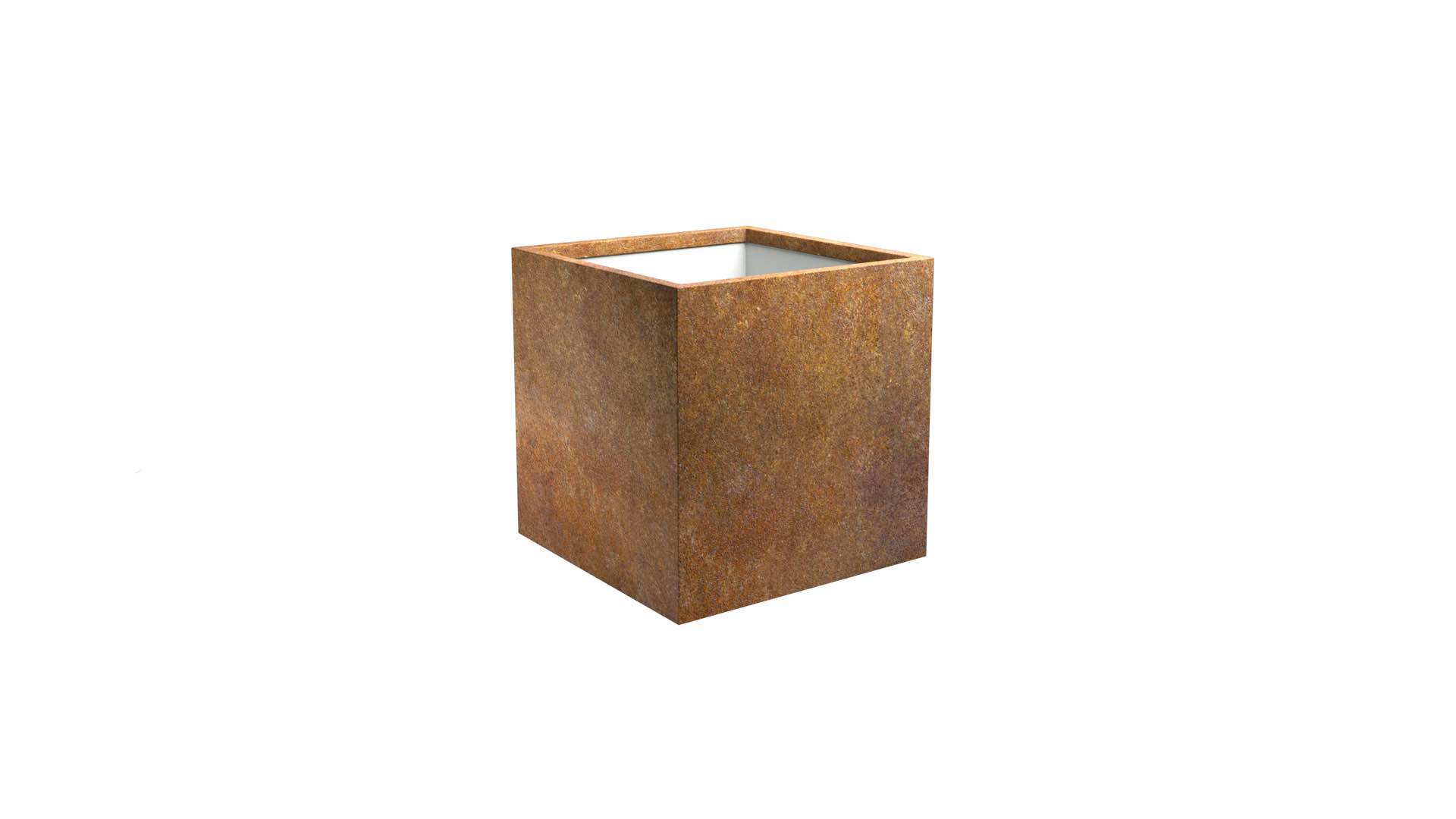 cortenstahl pflanzkübel model cubi 2