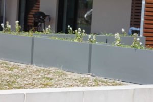 Pflanzk&uuml;bel rechteckig aus aluminium