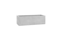 rechteckig beton blumenkasten model serie 4 grau