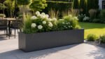 Pflanzkübel Aluminium mit Pulverbeschichtung, wetterfest und UV-resistent. Ideal für Garten, Terrasse und Eingangsbereich als modernes Pflanzgefäß, Sichtschutz oder dekorative Begrünung.
