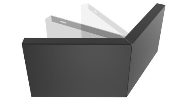 Äußere Ecke bei unterschiedlichen Winkeln