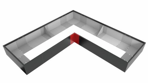 Ansicht NW Inneneck-Element 90º