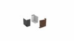 ZL Abschlussstück H500 aus aluminium und corten