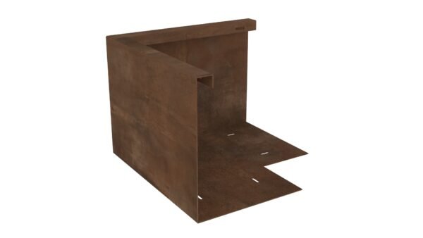 NZ 90º Winkel H400 corten hochbeet schmal